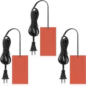 온도 조절기가 장착된 Aepiraza 3팩 실리콘 블록 표면 50W 6 히터 오일 패드 인치 팬 엔진 금속 2 히팅