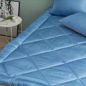 여름이불세트 (국산) 인견+순면 매트리스 토퍼(Q/블루)