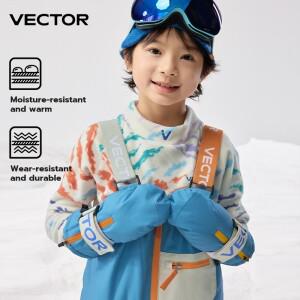 벡터 -20도 어린이 남녀 공용 손가락까지 덮는 스키 장갑 습기 방지 및 따뜻한 P 코튼 손바닥