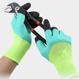 가정용 청소 원예 가지치기 자동차 수리를 위한 12 쌍 내마모성 미끄럼 방지 라텍스 작업 장갑 - 뛰어난 가