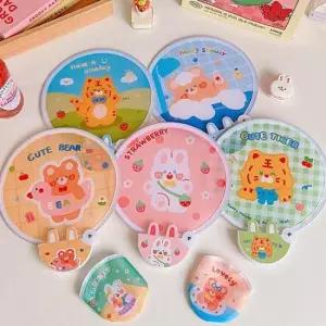 펼치는부채 부채 여름 휴대용 미니 접이식 캐릭터 손부채 KK99