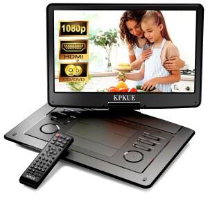 15.6인치 1080P 회전 화면, HDMI 입력, 대형 매트 모니터 보호 눈, 4시간 배터리 수명, 지역 무료, 멀티 디스크, 타입-C, 로드 트립용 USB&SD 카드 지원 KPKUE 18 u201D 휴대용 DVD 플레이어