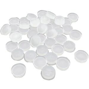 50피스 실리콘 플루트 플러그, 8mm 범용 오픈 홀 플러그 수리 부품 액세서리용 소프트 키 커버, 흰색