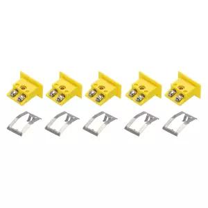 열전대 와이어 커넥터용 MECCANIITY K 타입 미니 5pcs 옐로우 플러그 소켓 남성 220°C428°F 고온 여성용