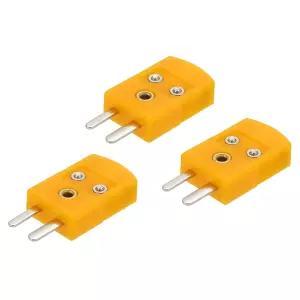 열전대 센서 프로브 오렌지 3pc용 MECCANIITY 커넥터 120°C248°F K형 고온 와이어 어댑터 플러그 남성