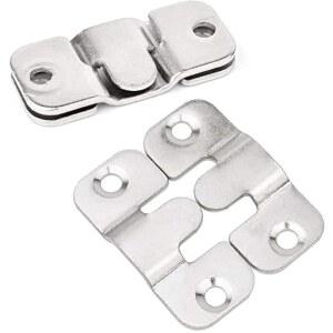 사진 프레임 후크, 티버햄 가구 커넥터, 오목한 장착 브래킷, 사진, 거울 장착을 위한 벽걸이형 솔리드 메탈 포토 행거(10쌍)