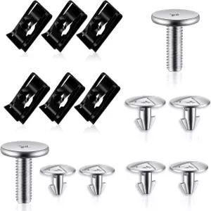 MLY 14 PCS 하부 엔진 커버 나사 어코드 호환 가능 실드 스키드 클립 액세스 플레이트 및 CRV 하드웨어