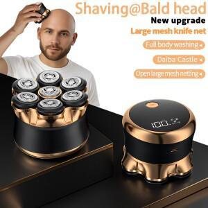 충전식 전기 면도기 대형 바디 헤어용 긴 배터리 수명 7D 헤드 강력한 자력 흡착 블레이드 세척 가능