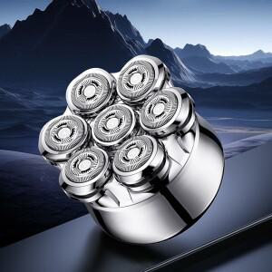 대형 바디 헤어용 충전식 전기 면도기 긴 배터리 수명 7D 헤드 쉐이브 강력한 자력 흡착 블레이드 세척 가