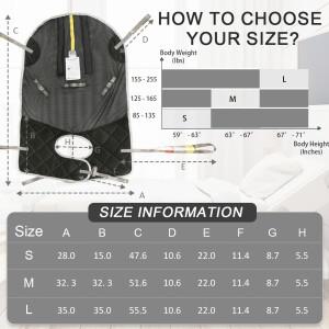 이후콘 전신 환자 리프트 슬링 노인 홈케어용 헤드 서포트가 있는 와이드형 변기용 샤워용 메쉬 원단