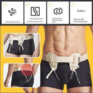 성인 중년 및 남성을 위한 오래된 사타구니 탈장 주머니가 있는