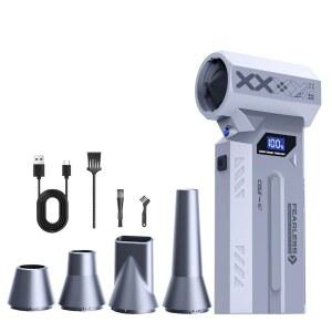 리손다 에어 더스터 충전식, LED 조명 포함 120000RPM 압축 더스터, 무선 미니 송풍기 4단 조절 가능, 키보드 PC 차량 실외용 전기 180G 윈드 프레스