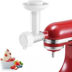 키친에이드 스탠드 믹서용 스크림 메이커 부착물 유제품 프리 냉동 과일 소프트 머신 및 쿠시나트와 호환