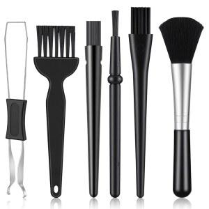 6개 미니 키보드 청소 브러시 키트, PP 손잡이와 나일론 브리스틀이 있는 정전기 방지 전자 먼지 브러시, 컴퓨터 및 작은 공간용