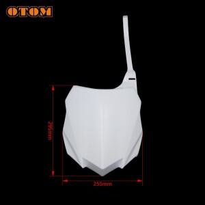 OTOM 오토바이 전면 번호판 흰색 가와사키 KX250F 모토크로스 엔듀로 플라스틱 펜더 등록 플레이트