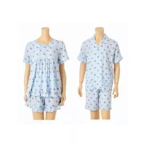 [하프클럽/솔브]솔브(정상) 커플잠옷 레이온 푸들 구름나염 반팔 파자마 남여 단품 SPA2606W_SPA2606M_A