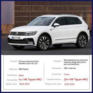 폭스 바겐 티구안 MK2 AD BW 2016 크롬 도어 핸들 커버 트림 자동차 액세서리 스타일링 스티커