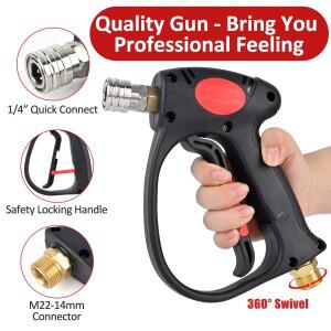 BEAR FORCE 압력 와셔 회전 건(M22 입구-14mm 최대 4500PSI 포함) - 3/8