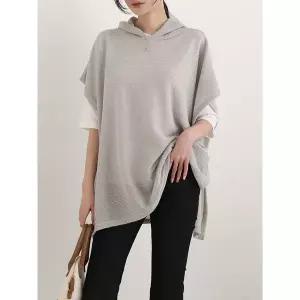 [하프클럽/시크루즈]노로 하찌 판초 박스 후드 조끼_BDTG603