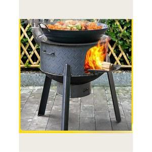 두꺼운 일체형 농촌용 조리대 장작 0인용 휴대용 캠핑 고강도 금속 야외 난로