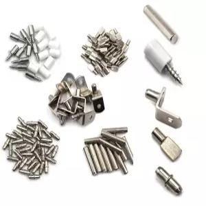 binifiMu 125Pcs 선반 핀 키트 5가지 브래킷 도금 선반용 니켈 패드 책장 지지대 스타일 옷장용 가구 홀더