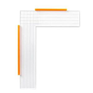 UCEC 젤 인쇄판 정렬 도구 u2013 인쇄 및 혼합 미디어 아트용 대형 판 배치 도구, 종이 위치 지정 레이어링 공예용 L 자(7.5 10인치)