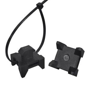 Abeicy 25피스 플라스틱 케이블 지퍼 타이 마운팅 블록, 베이스 고정 장치, 와이어 클립, 40 시리즈 알루미늄 T-슬롯 압출 프로파일용 관리 패스너