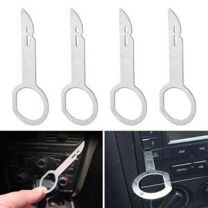 분해 도구 키 자동차 계기판 라디오 스테레오 해제 장치 및 조립 유지 보수 4PCS