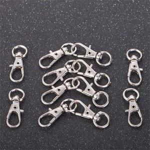 10 20 50 100개 실버 컬러 메탈 로브스터 클립 키체인 카라비너 키링 DIY