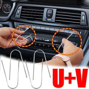 자동차 스테레오 제거 도구 키트 오디오 분해 키 포드 푸조 르노 시트로엥 스테인레스 스틸 라디오 추출 핀