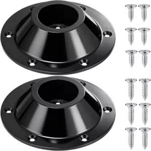 SFYHORK 2 PCS 초강력 RV 테이블 나사가 스틸 스테인리스 베이스 있는 프리미엄 플라스틱 블랙 교체 장착