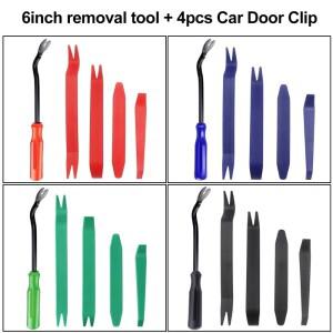 5개 세트 플라스틱 프라이 바 자동차 분해 도구 패널 내부 버클 및 내비게이션 중앙 제어 설치용
