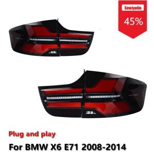 Sewiyolin 자동차 LED 업그레이드 테일 라이트 액세서리 BMW 호환 X6 E71 2008-2014 DRL 브레이크 턴 시그