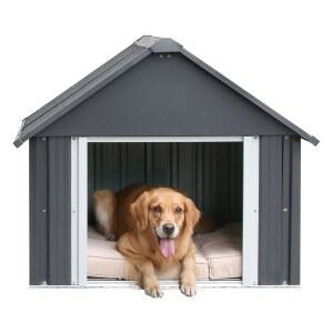 RYPetmia 34 X 38 35 야외 튼튼하고 대형견을 방풍 강아지 오래 위한 금속 쉼터 인치 중형 개집 지속되는 실내