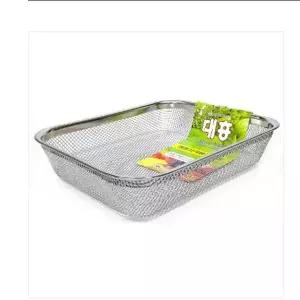 스텐 사각바구니 소쿠리 바구니 야채 과일 상추 요리 급식 식당 업소용 특대