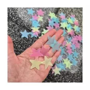 스티커 100개 플라스틱 혼합 1세트 3색 야광별