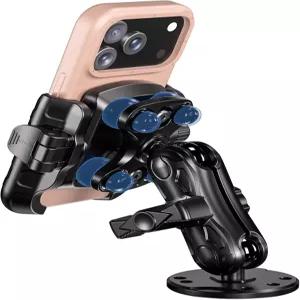 진동 감쇠기가 장착된 록텐워 방진 자동차 휴대폰 거치대 [차단 카메라 없음] [1초 잠금 및 해제] 트럭 UTV