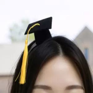 살림허브 학사모 머리띠 인형학사모모자