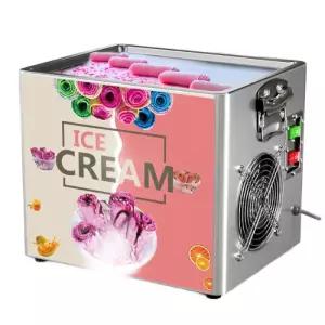 철판 롤링 요거트 만들기 기계 수제 냄비 젤라또 제조 압력 즉석