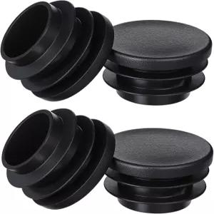 원형 튜브용 플라스틱 엔드 캡 튜브 파이프 구멍 플러그 1인치 검은색 금속 가구 슬라이드 글라이드