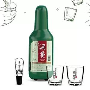 캠핑 소주 잔 휴대용 파우치 차박 캠핑 소주 잔 야외 푸어러 유리