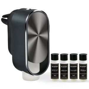 HZMPDSY 스마트 자동차 방향제 - 4PCS 오일이 함유된 오일용 3가지 조절 가능한 모드 자동 디퓨저가 오래 지속되는 향을 채워줍니다