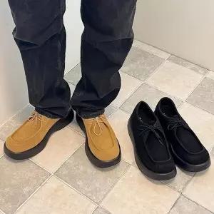 [디아]메나 국산 남자 스퀘어 세무 U팁 클래식 키높이 통굽 로퍼 6cm