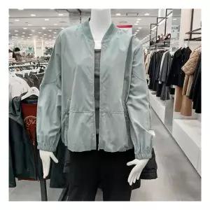 샤트렌배색 립넥라이트 블루종 점퍼 HCEFJP303GN