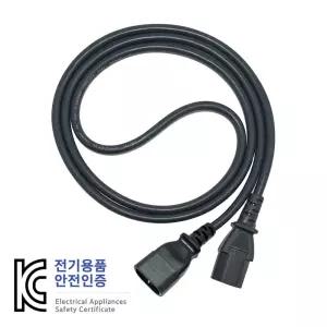 [이지커머스]컴퓨터 파워 캡코드 연장 케이블 220V 10A 벌크 2M 파워케이블 전원코드 8자코드 크로바 3구크