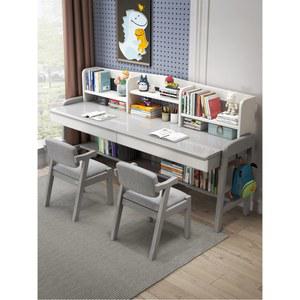 쌍둥이 책상 자매 애들 커플 트윈데스크 기숙사 삼나무원목 인책상 월넛 모서리