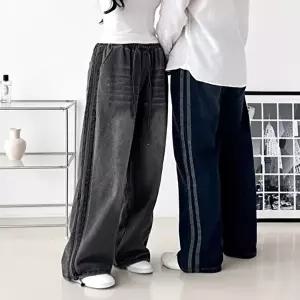 [모로엠]남성 투라인 사이드 와이드 데님 팬츠 DMC-JEA-Q251024