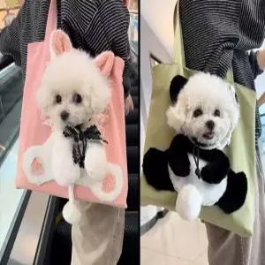 고양이 이동가방 반려동물 에코백형 강아지 캐리어 얼굴노출 통풍구 애견용