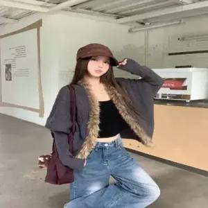 니트 여성용 린넨마 슬림 자켓 코트 꽈배기 가오리핏 퍼 1PICK1