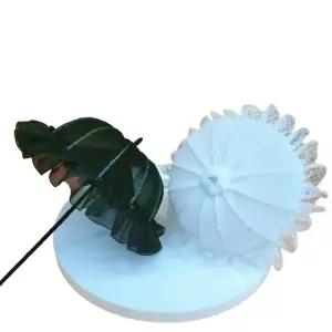 레이스 우산 직경 AEAOA 18-20cm 베이지 4부적합 지름 여름 자외선 2 95cm